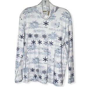 Bobbie‎ Brooks Snowflake Turtleneck Shirt